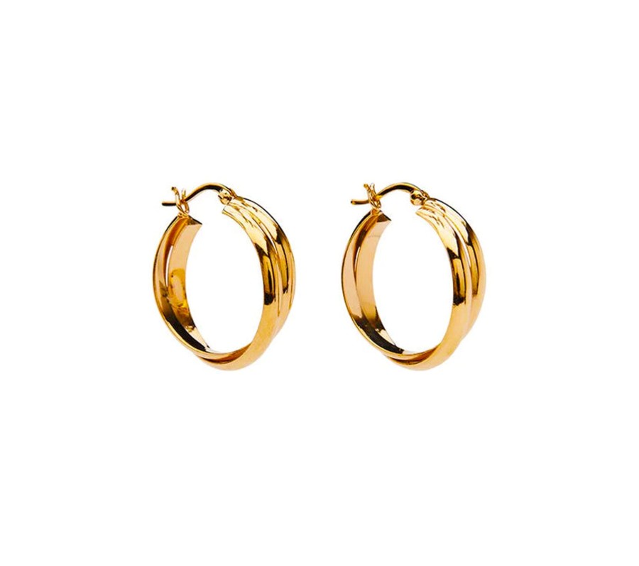 Accessories Pico | Pico Q01015 Carla Hoop Gold Goldplated