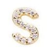 Accessories Pico | Pico M01014 Alphabet Crystal Stud Gold S Goldplated