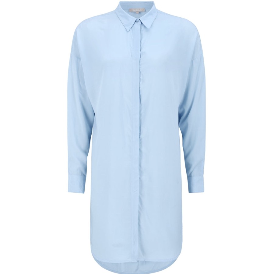 Overdele soft rebels | Soft Rebels Sr420-758 Freedom Long Shirt Cashmere Blue