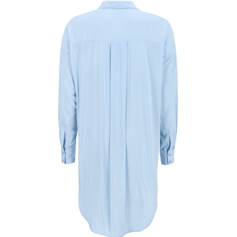 Overdele soft rebels | Soft Rebels Sr420-758 Freedom Long Shirt Cashmere Blue