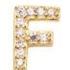 Accessories pico | Pico M01014 Alphabet Crystal Stud Gold F Goldplated