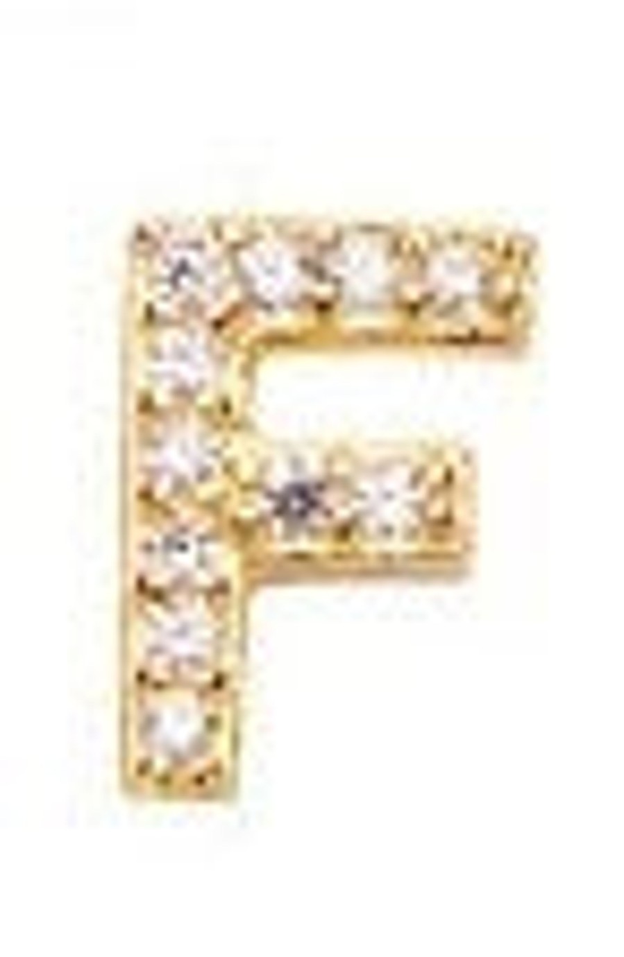 Accessories pico | Pico M01014 Alphabet Crystal Stud Gold F Goldplated