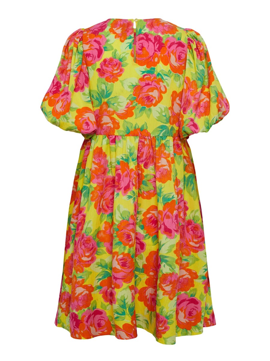 Overdele PIECES | Pieces Casta 2/4 Dress Kiwi/Flowers